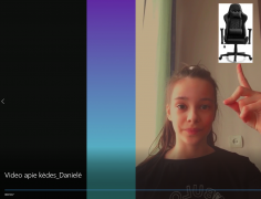 Sustabdytas kadras iš Danielės kurto video Sustabdytas kadras iš Danielės kurto video